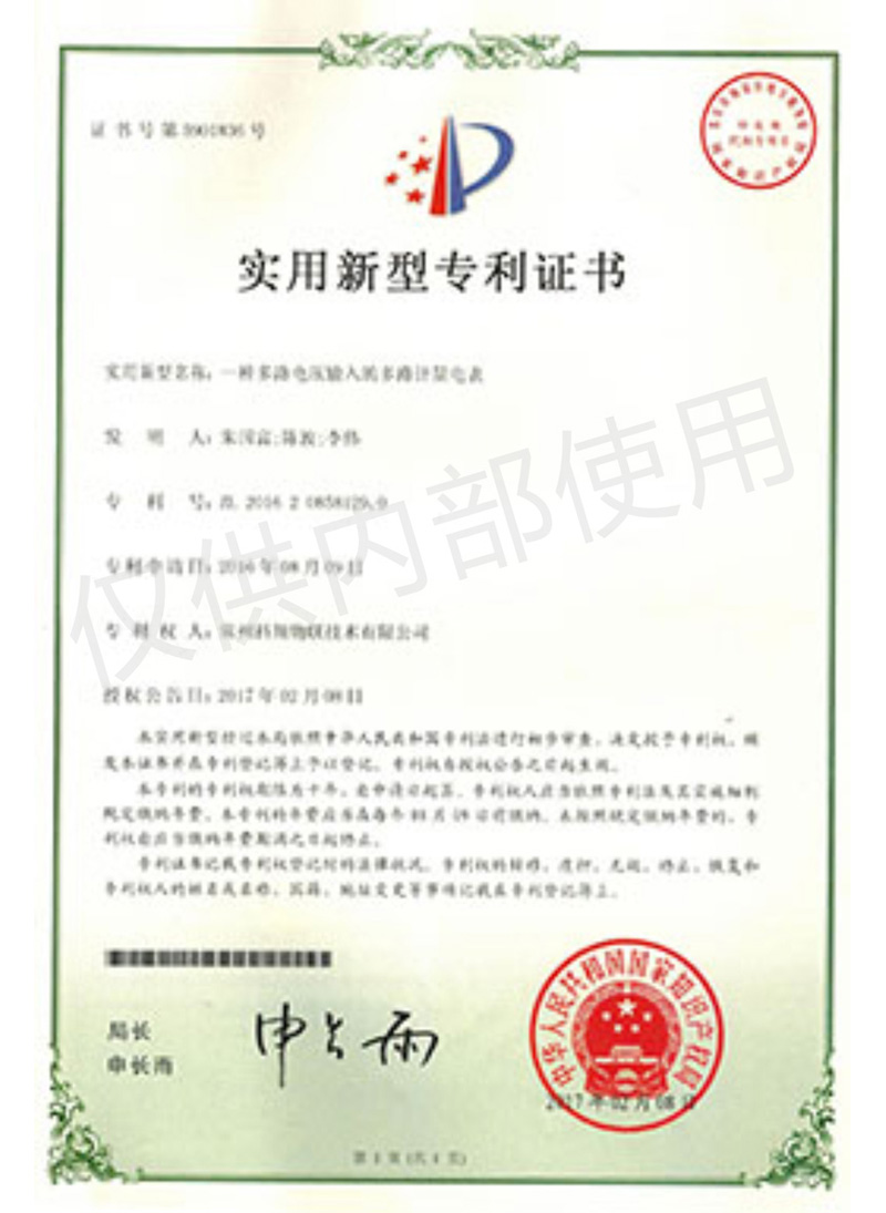 一種多路電壓輸入的多路計量電表